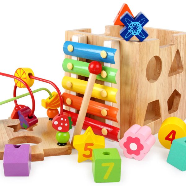 بازی آموزشی مدل جعبه چوبی بازی چندگانه مونته سوری