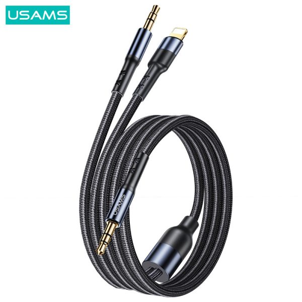 کابل تبدیل لایتنینگ / AUX به AUX یوسمز مدل us-sj554 طول 1.2 متر