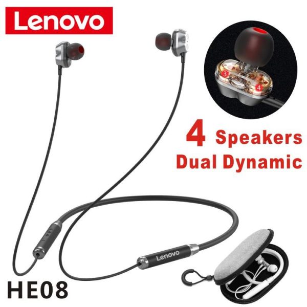 هندزفری بلوتوثی لنوو مدل ELH Wireless Neckband HE08