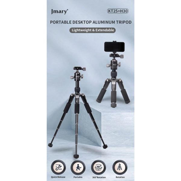 سه پایه دوربین جی ماری مدل KT25+H30 مجموعه 3 عددی - Image 9